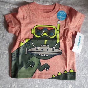NWT Carters Snorkel Dinosaur Tee